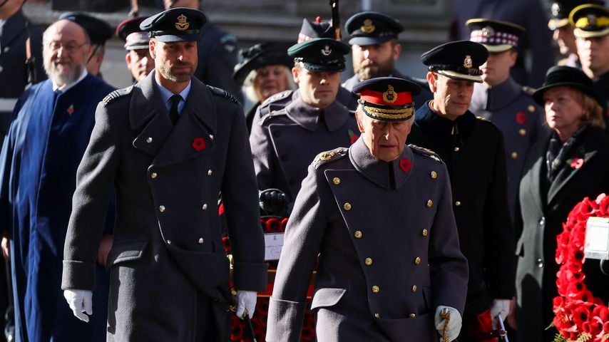 Prinz William und König Chares beim National Service of Remembrance am Cenotaph in London, 9. November 2025