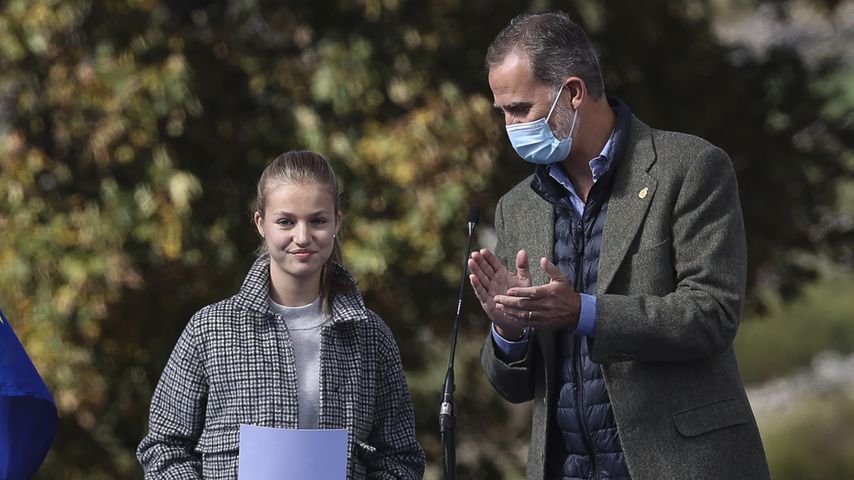 Prinzessin Leonor und ihr Vater König Felipe, Oktober 2021