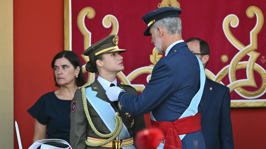 König Felipe VI. und Prinzessin Leonor beim Militärparade zum spanischen Nationalfeiertag in Madrid am 12. Oktober 2026