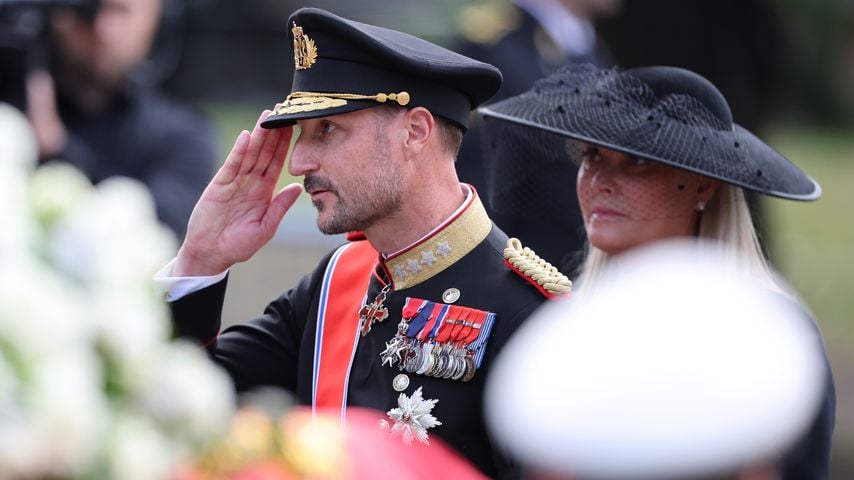 König Haakon und Königin Mette-Marit bei der Trauerfeier in Oslo am 9. September 2026