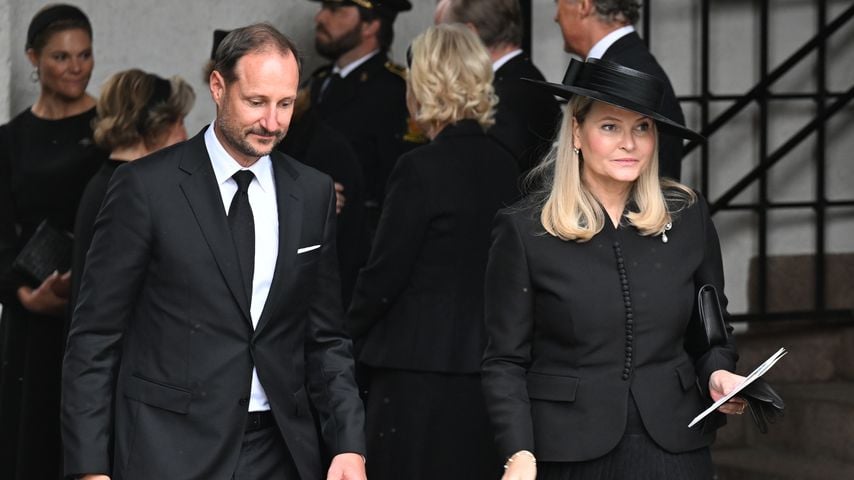 König Haakon und Königin Mette-Marit bei der Trauerfeier für Prinzessin Astrid in Oslo