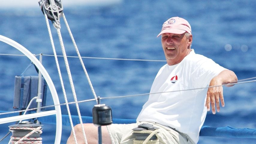 König Harald von Norwegen bei der Copa del Rey 2003 im Club Náutico de Palma de Mallorca