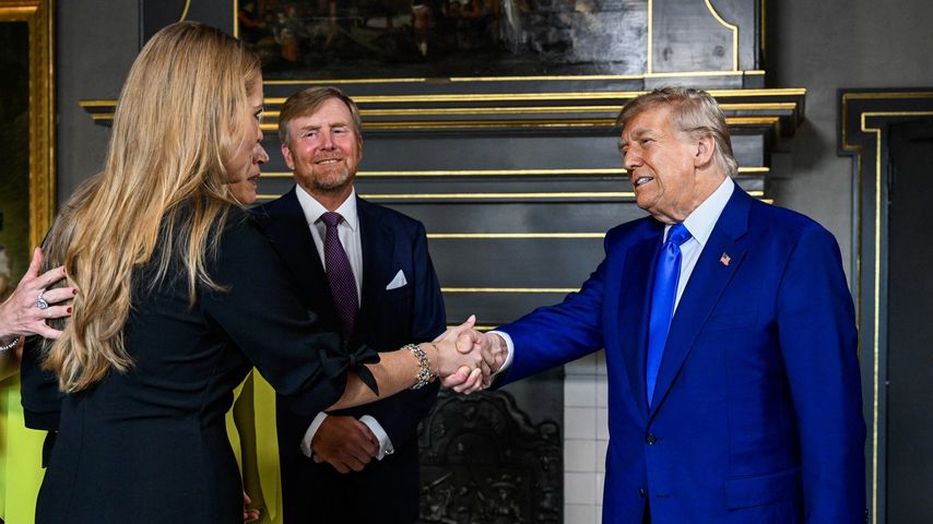 König Willem-Alexander, Königin Máxima, Prinzessin Amalia und Donald Trump im Juni 2025