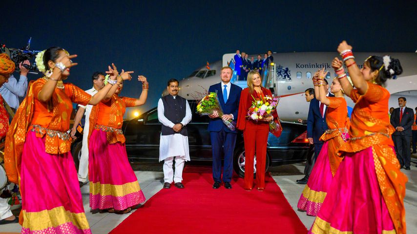 Toller Empfang: Willem-Alexander und Maxima landen in Indien