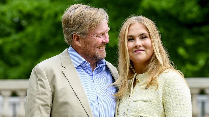König Willem-Alexander und Prinzessin Amalia bei der Frühjahr-Fotosession des Königshauses in Clingendael, Den Haag, 21. Mai 2026