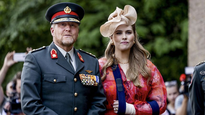 Nach Sturz: Prinzessin Amalia strahlt mit ihrem Vater Willem