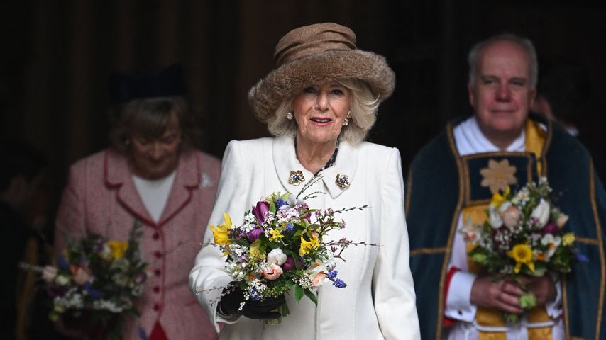 Ohne Charles: Königin Camilla strahlt bei Ostergottesdienst