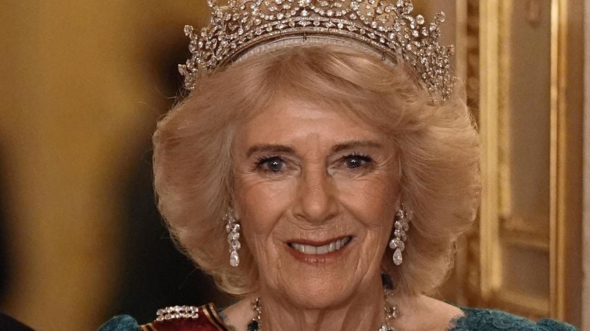 Königin Camilla beim Staatsbankett auf Schloss Windsor, 3. Dezember 2025