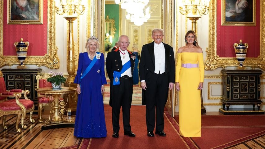 Königin Camilla, König Charles III., Donald und Melanie Trump im September 2025