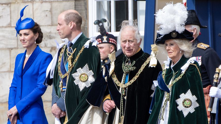 Königin Camilla, König Charles III., Prinz Willia und Prinzessin Kate