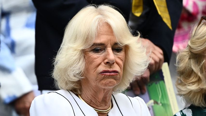 Grimassen: Königin Camilla fiebert bei Wimbledon-Match mit!