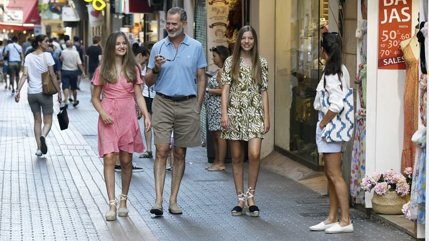 Königin Letizia, König Felipe , Prinzessin Leonor und Prinzessin Sofia in Palma am 10.08.22