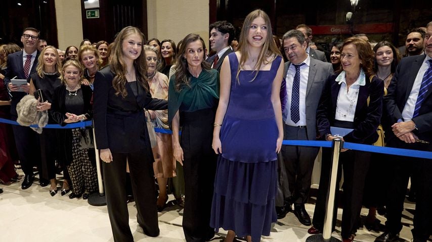 Königin Letizia, Kronprinzessin Leonor und Prinzessin Sofía beim Konzert der Prinzessin-von-Asturien-Preise in Oviedo