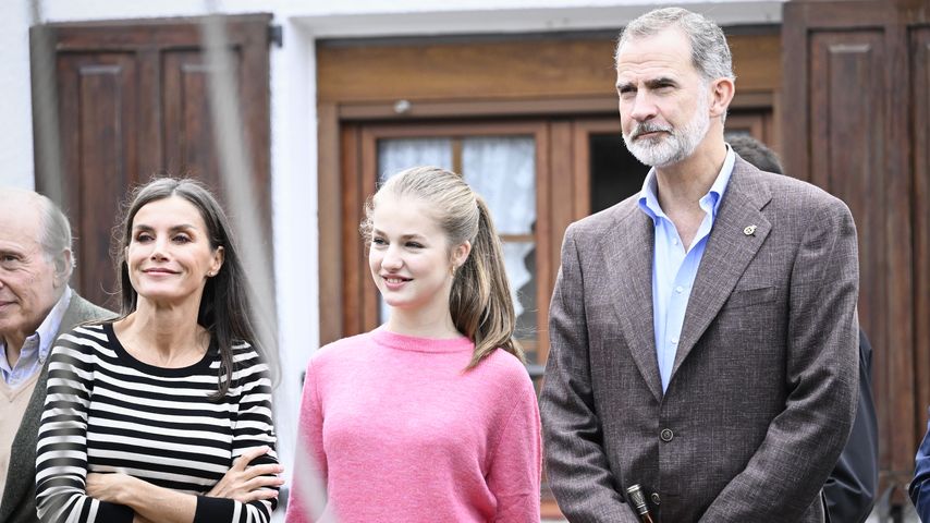 Königin Letizia, Prinzessin Leonor und König Felipe VI von Spanien bei einer Veranstaltung