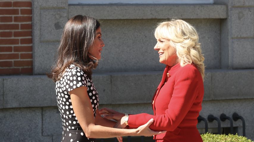 Königin Letizia und die US-amerikanische First Lady Jill Biden