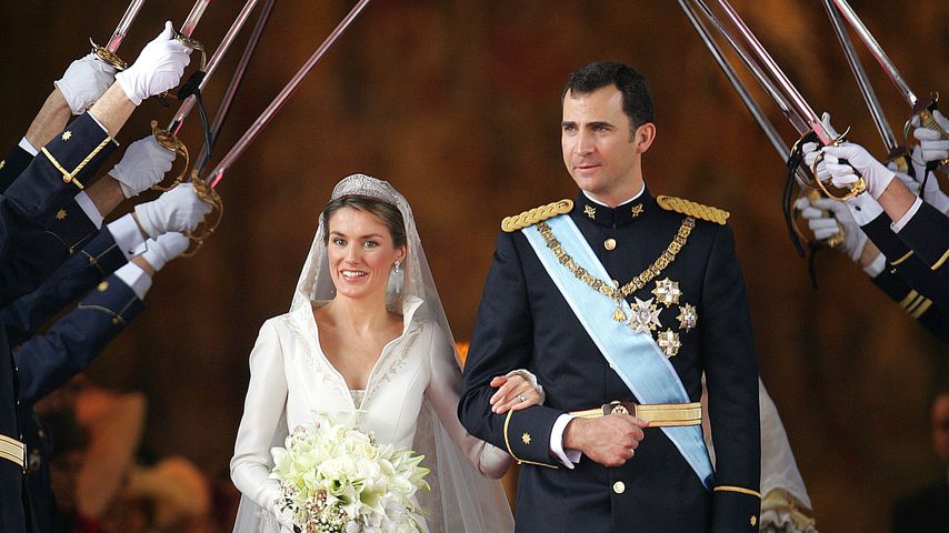 Königin Letizia und König Felipe bei ihrer Hochzeit im Mai 2004