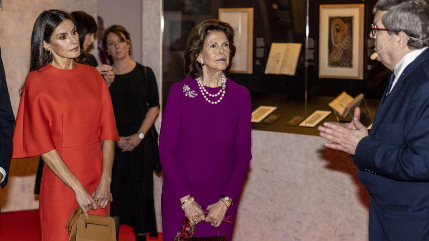 Königin Letizia von Spanien und Königin Silvia von Schweden