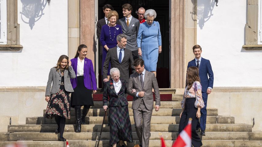 Königin Margrethe mit ihrer Familie, April 2025