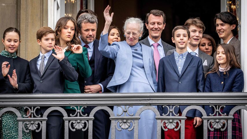Königin Margrethe von Dänemark mit ihrer Familie