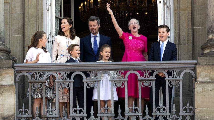 Königin Margrethe von Dänemark mit ihrer Familie