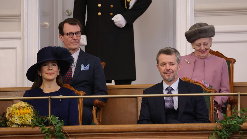 Königin Mary, König Frederik, Kronprinz Joachim und Königin Margrethe im Januar 2024