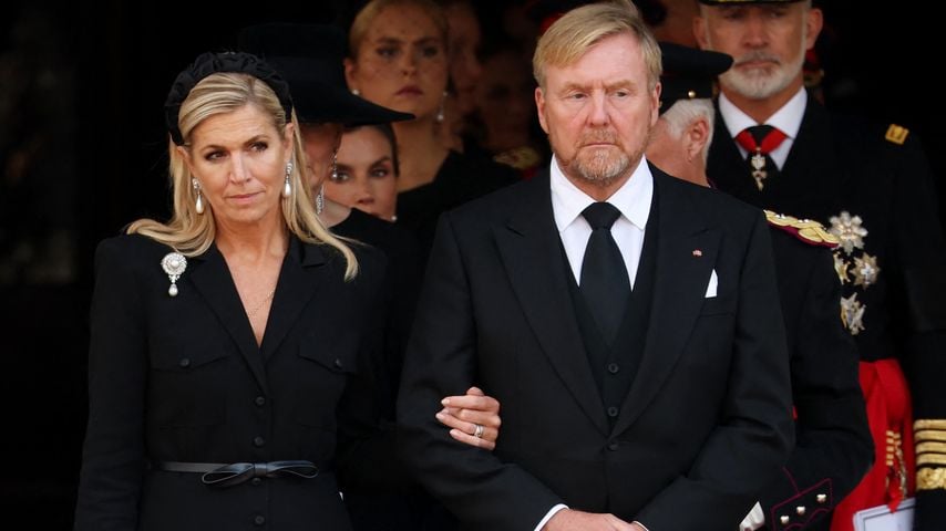 Königin Máxima und König Willem-Alexander nach dem Trauergottesdienst für König Harald V. in Oslo