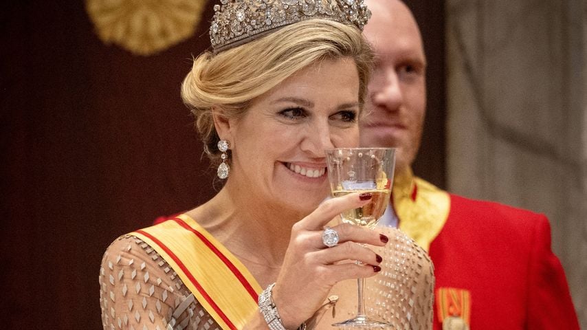 Königin Máxima glänzt im futuristischen Metallic-Look