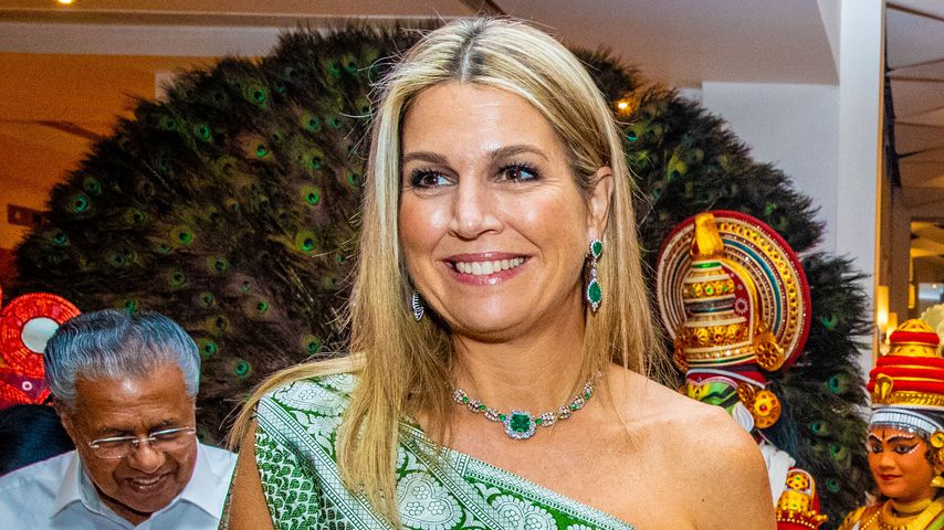 Königin Máxima überrascht in traditionellem indischen Gewand