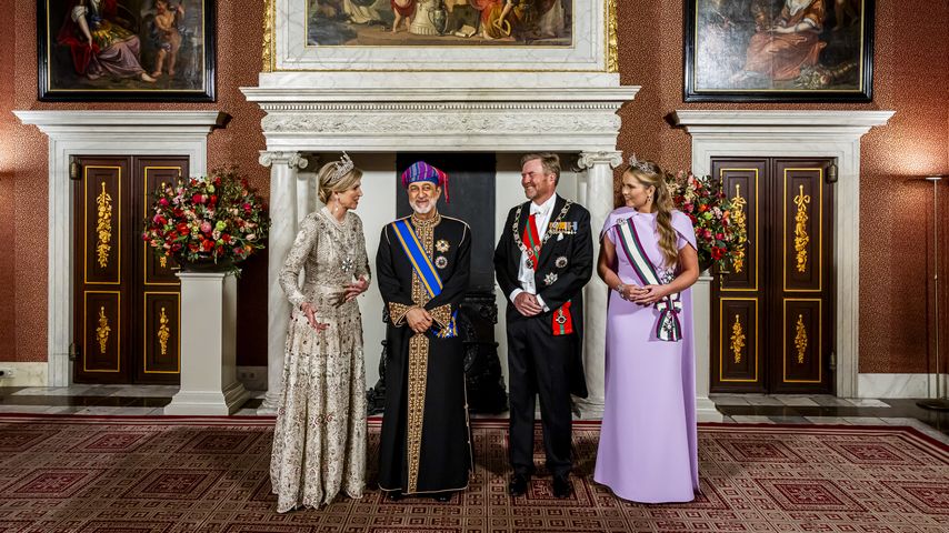 Königin Máxima, Sultan Haitham bin Tarik, König Willem-Alexander und Prinzessin Catharina-Amalia