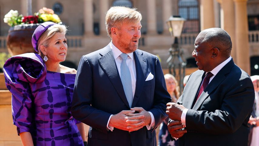 Königin Máxima und König Willem-Alexander mit dem südafrikanischen Präsidenten, Oktober 2023