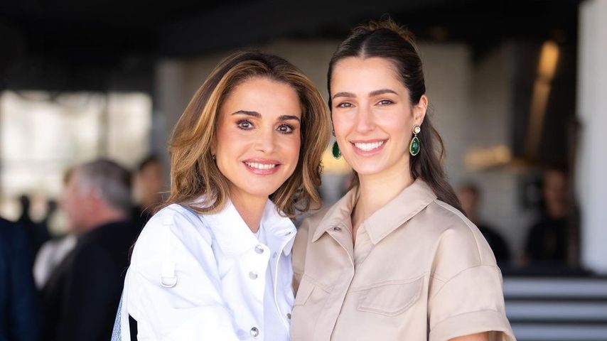 Königin Rania von Jordanien mit ihrer Schwiegertochter Prinzessin Rajwa im August 2023