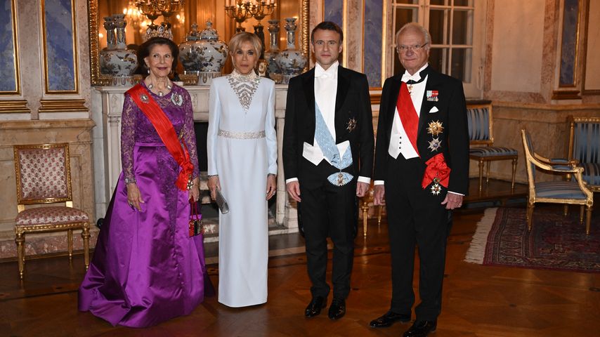 Präsident Emmanuel Macron zu Besuch bei schwedischen Royals