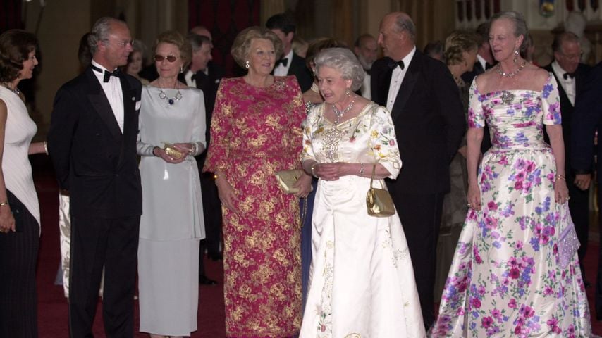 König Carl Gustaf, Königin Beatrix, Queen Elizabeth, König Harald und Königin Margrethe