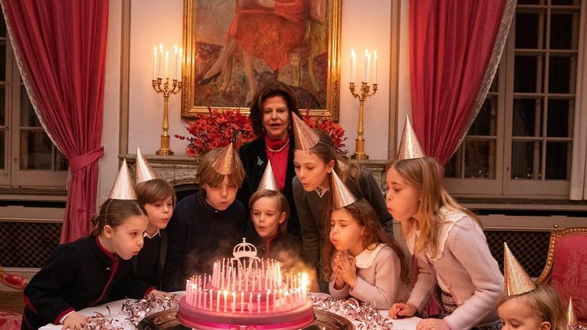 Königin Silvia von Schweden mit ihren Enkelkindern