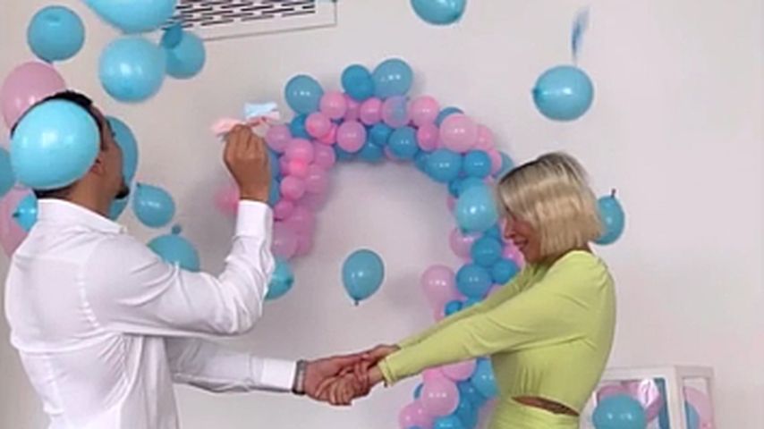 Koray Günter und Veronica Loi bei ihrer Gender-Reveal-Party