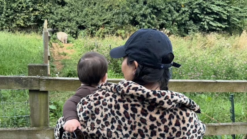 Kourtney Kardashian mit Rocky, 2024