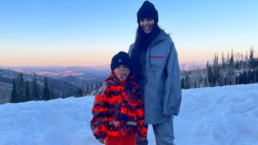 Kourtney Kardashian mit ihrem Sohn Reign