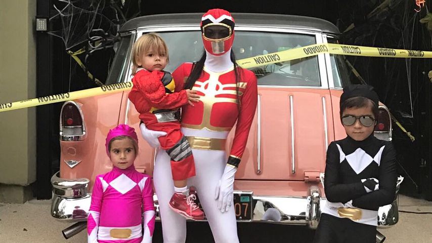 Kourtney Kardashian mit ihren Kindern Penelope, Mason und Reign