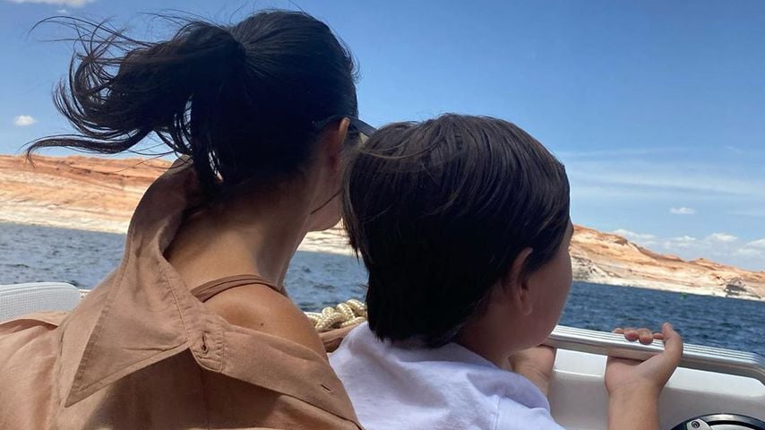 Kourtney Kardashian und ihr Sohn Mason Disick im Jahr 2020