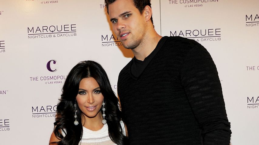 Kim Kardashian und Kris Humphries posieren gemeinsam