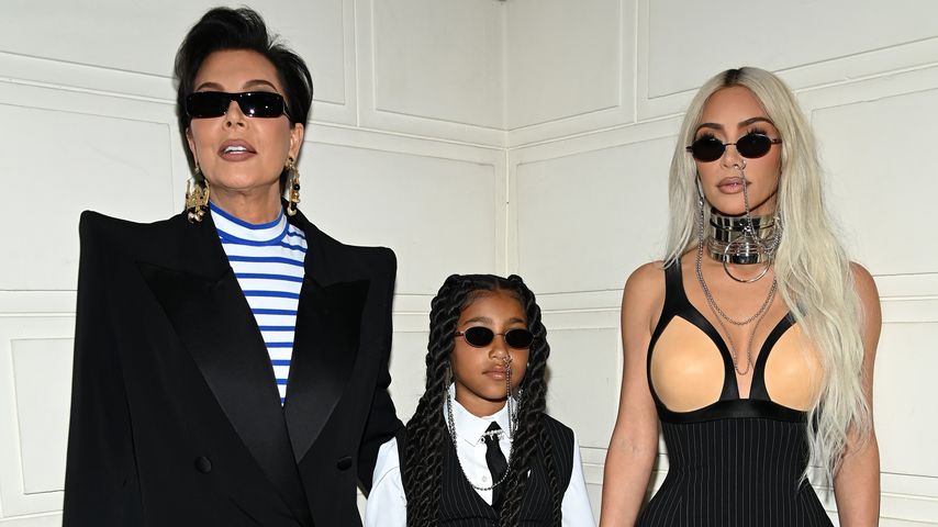 Kris Jenner, North West und Kim Kardashian im Juli 2022 in Paris