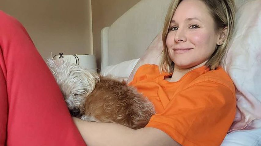 Kristen Bell mit Hund Whiskey