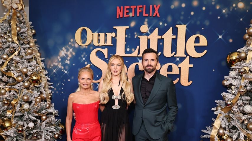 Kristin Chenoweth, Lindsay Lohan und Ian Harding, November 2024