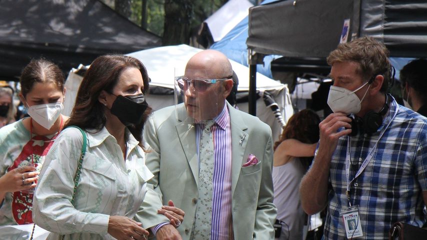 Kristin Davis und Willie Garson am Set von "And Just Like That ..."