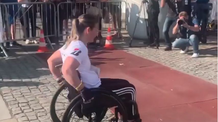 Kristina Vogel bei einem Berliner Marathon im Oktober
