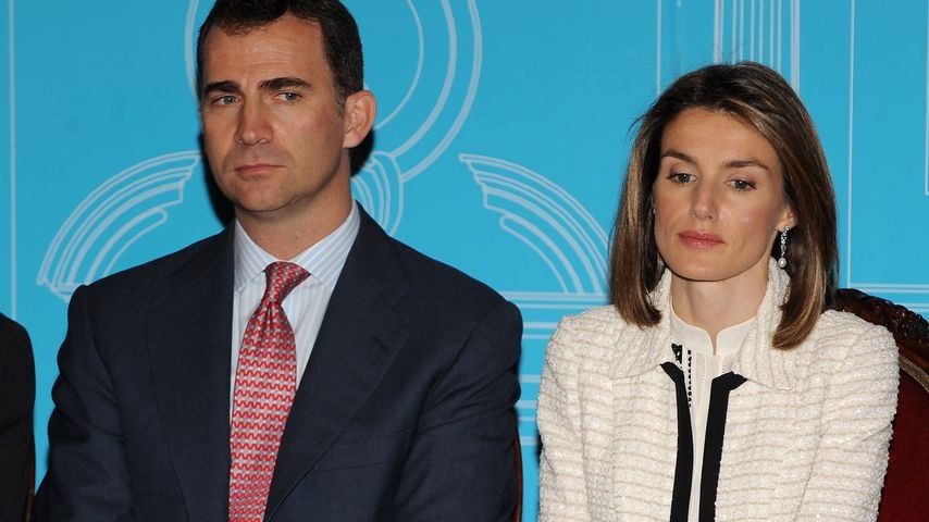 Kronprinz Felipe und Prinzessin Letizia bei den Luis-Carandell-Preisen im Senatspalast in Madrid, 9. Juni 2008