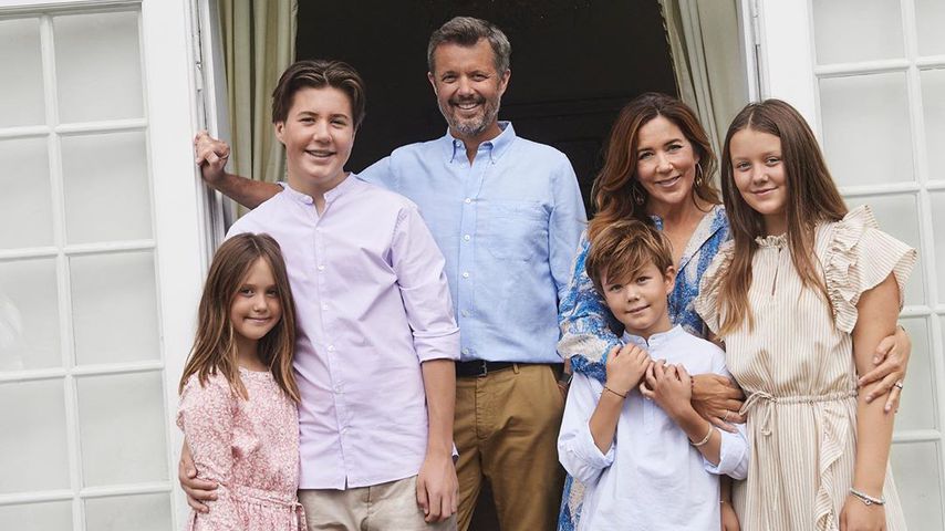 Kronprinz Frederik und seine Frau Mary mit ihren Kindern Christian, Josephine, Vincent und Isabella