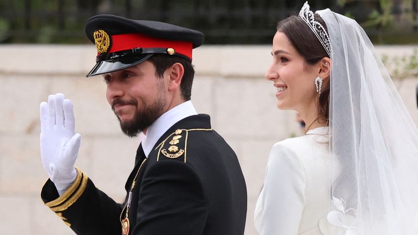 Kronprinz Hussein und Prinzessin Rajwa an ihrem Hochzeitstag