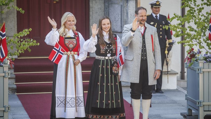 Kronprinzessin Mette-Marit, Prinzessin Ingrid Alexandra und Kronprinz Haakon im März 2024