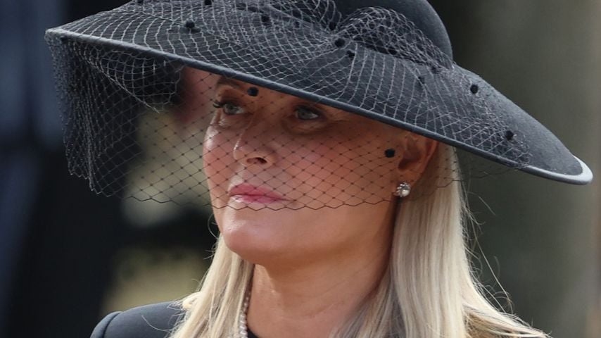 Kronprinzessin Mette-Marit von Norwegen bei der Trauerfeier für König Harald V in Oslo